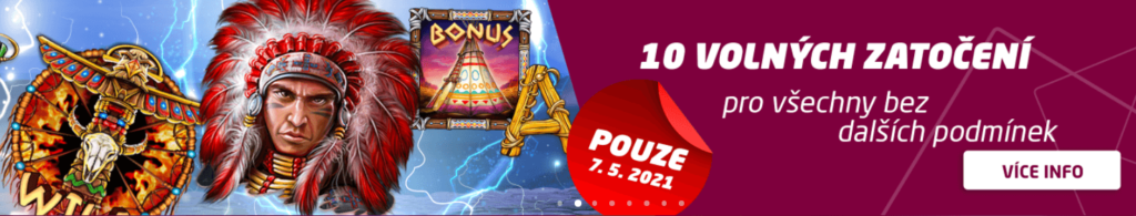 Synot Tip casino 10 volných zatočení ve hře Hunters Spirit